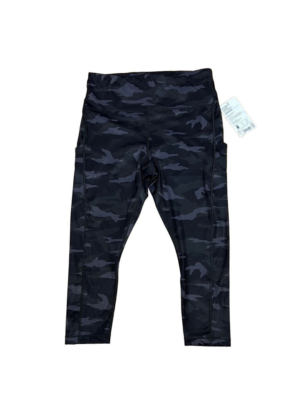 Athleta Women’s 1X Black Gray Ultimate Camo 7/8 Tight High Rise Leggings NWT